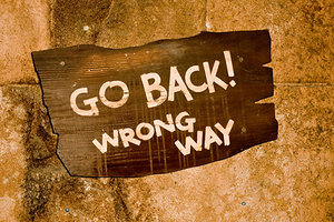 wrong way - Copyright – Stock Photo / Register Mark