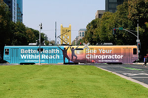 Train wrap in Sacramento, Calif - Copyright – Stock Photo / Register Mark