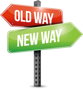 old way, new way - Copyright – Stock Photo / Register Mark